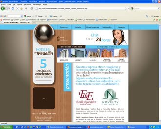 Presentación, Web Hoteles de Medellín