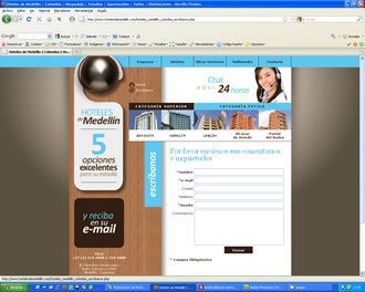 Contacto, Web Hoteles de Medellín