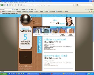 Directorio, Web Hoteles de Medellín