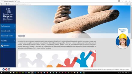 Presentación, Web responsive Wordpress Fundación Humanos y Hermanos