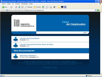 Zona Privada de Descargas, Web Ingeniería Estructural