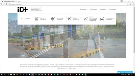 Menú soluciones, Web HTML5 administrable Ideamos más