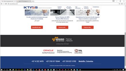 Footer, Web HTML5 responsive IKTINUS