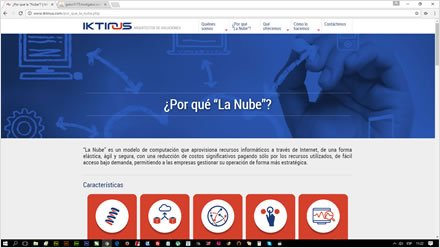 Por qué la nube?, Web HTML5 responsive IKTINUS