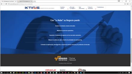 Estrategia en la nube, Web HTML5 responsive IKTINUS