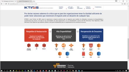 Estrategia de continuidad, Web HTML5 responsive IKTINUS