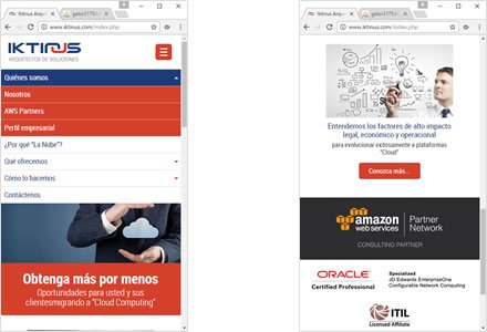 Adaptación Responsive, Web HTML5 responsive IKTINUS