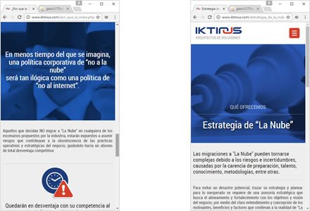Adaptación Responsive, Web HTML5 responsive IKTINUS