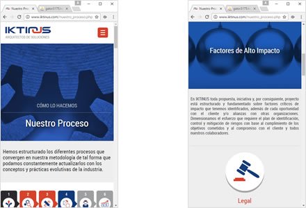 Adaptación Responsive, Web HTML5 responsive IKTINUS