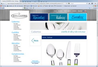 Detalle producto, Web Incametal
