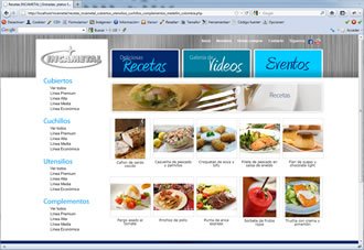 Recetas, Web Incametal