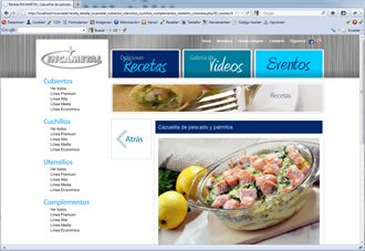 Receta (detalle), Web Incametal