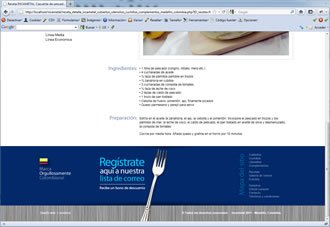 Receta (scroll), Web Incametal