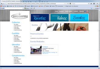 Eventos, Web Incametal