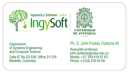 Tarjetas (frente), Imagen de marca IngySoft UdeA