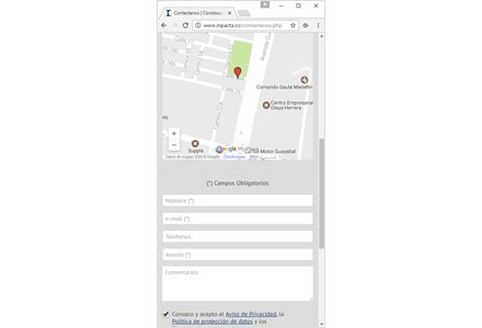 Adaptación Responsive, Sitio HTML5 administrable Inpacta