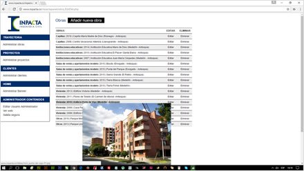 Administrador a la medida, Sitio HTML5 administrable Inpacta