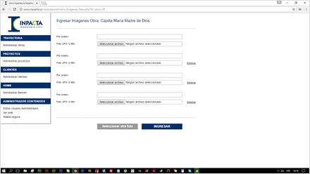 Administrador a la medida, Sitio HTML5 administrable Inpacta