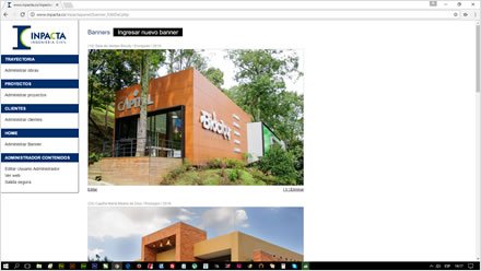 Administrador a la medida, Sitio HTML5 administrable Inpacta