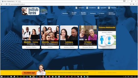 Home, Sitio Joomla responsive Instituto Ferrini