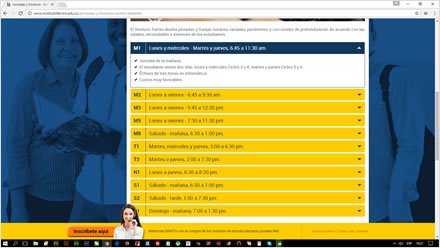 Sede Centro, Sitio Joomla responsive Instituto Ferrini