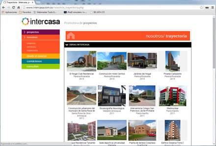 Trayectoria, Sitio web administrable Intercasa