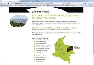 Por qué Vichada (scroll), Web y Extranet Inverbosques