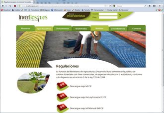 Regulaciones, Web y Extranet Inverbosques