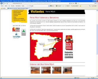 Feria Móvil, Web Feria Invierte en Casa