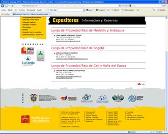 Informes, Web Feria Invierte en Casa