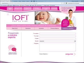 Pregúntale a nuestra experta, Web Laboratorios Laproff