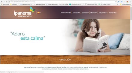 Ubicación, Web Responsive Admin/ Ipanema campestre