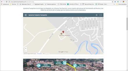 Ubicación, Web Responsive Admin/ Ipanema campestre