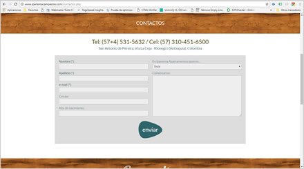 Contacto, Web Responsive Admin/ Ipanema campestre