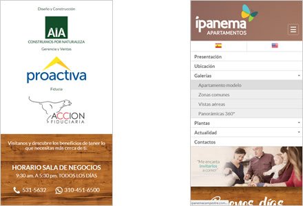 Adaptación Responsive, Web Responsive Admin/ Ipanema campestre