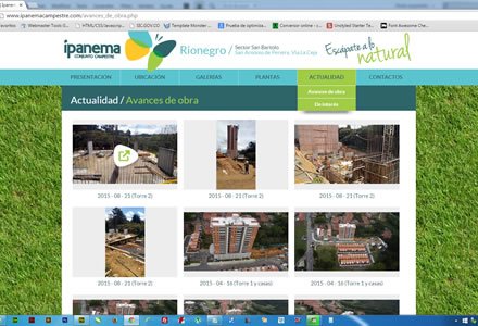 Avances de obra, Web Responsive Admin/ Ipanema Campestre