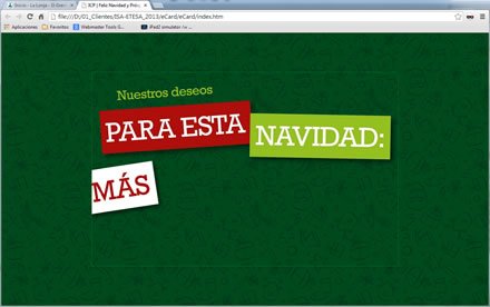 Story 1, eCard Navideña HTML5 ISA-ETESA