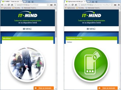 Interfaces móviles, Web Responsive WP It-Mind