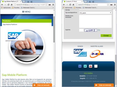 Interfaces móviles, Web Responsive WP It-Mind