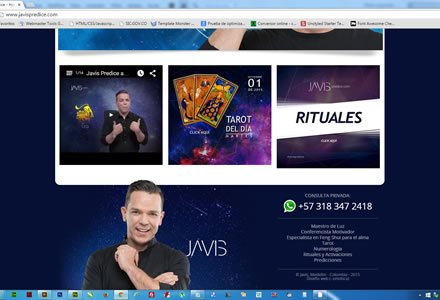 Home (scroll), Sitio JOOMLA responsive Javis Predice