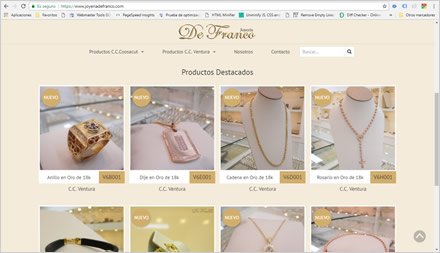 Home, Web Joomla Responsive Joyería de Franco