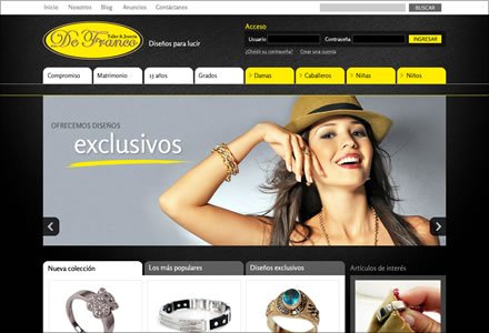 Home, Sitio web Joomla Joyería De Franco
