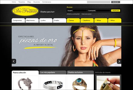 Home, Sitio web Joomla Joyería De Franco