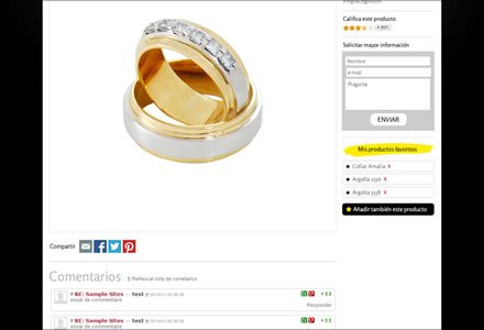 Detalle (scroll), Sitio web Joomla Joyería De Franco