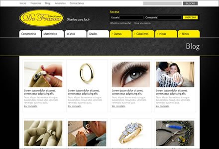 Blog, Sitio web Joomla Joyería De Franco