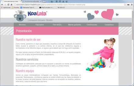 Presentación, Web Responsive Koalala