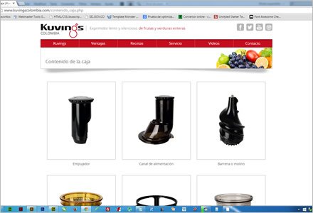 Partes, Sitio Responsive Admin/ Kuvings