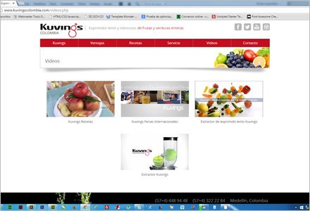 Videos, Sitio Responsive Admin/ Kuvings