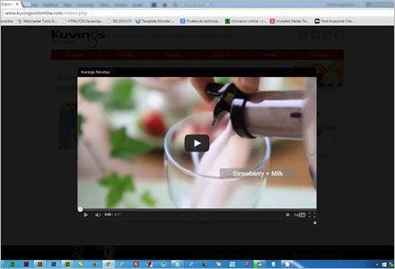 Detalle video, Sitio Responsive Admin/ Kuvings