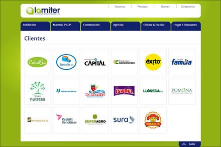Clientes, Sitio web Lamiter